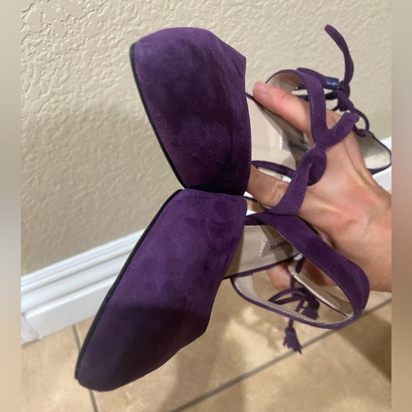 L.K.Bennett London Purple Suede 3inch Heels With Strap Made In Spain Sz36 - Picture 10 of 13